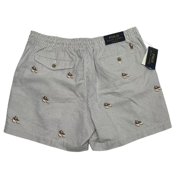 Polo Ralph Lauren Med Classic Fit 5" Prepster Allover Saddle Shoes Oxford Shorts - Picture 2 of 7